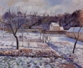 l hermitage pontoise effet de neige 1874 Camille Pissarro paysage
